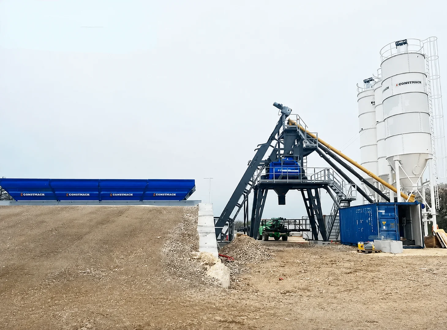France Welcomes CONSTMACH's High-Performance COMPACT 100 Concrete Batching Plant