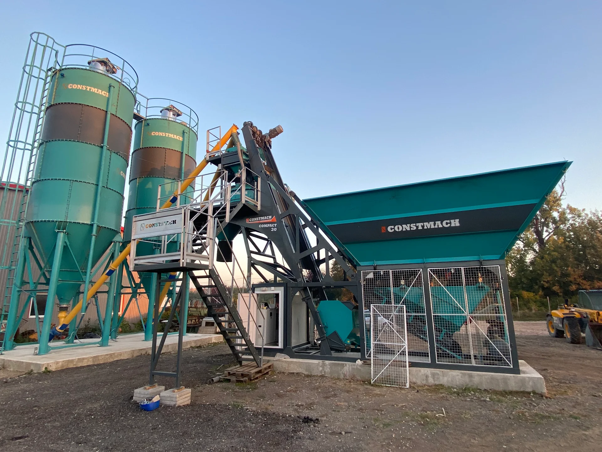 CONSTMACH  Compact 30 Concrete Batching Plant Installed in Hungary