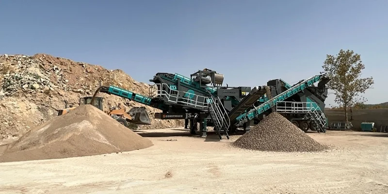 JS-1 Mobile Jaw and Secondary Impact Crusher Plant