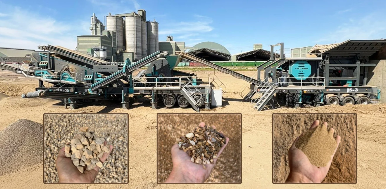 JS-3 Mobile Jaw and Secondary Impact Crusher Plant