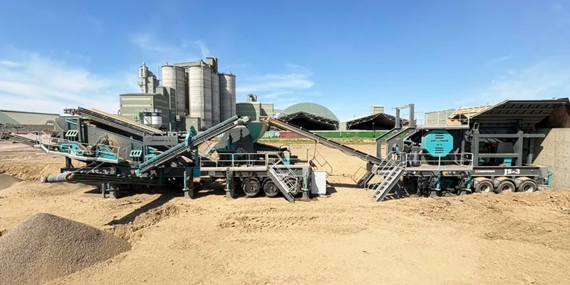 JS-3 Mobile Jaw and Secondary Impact Crusher Plant