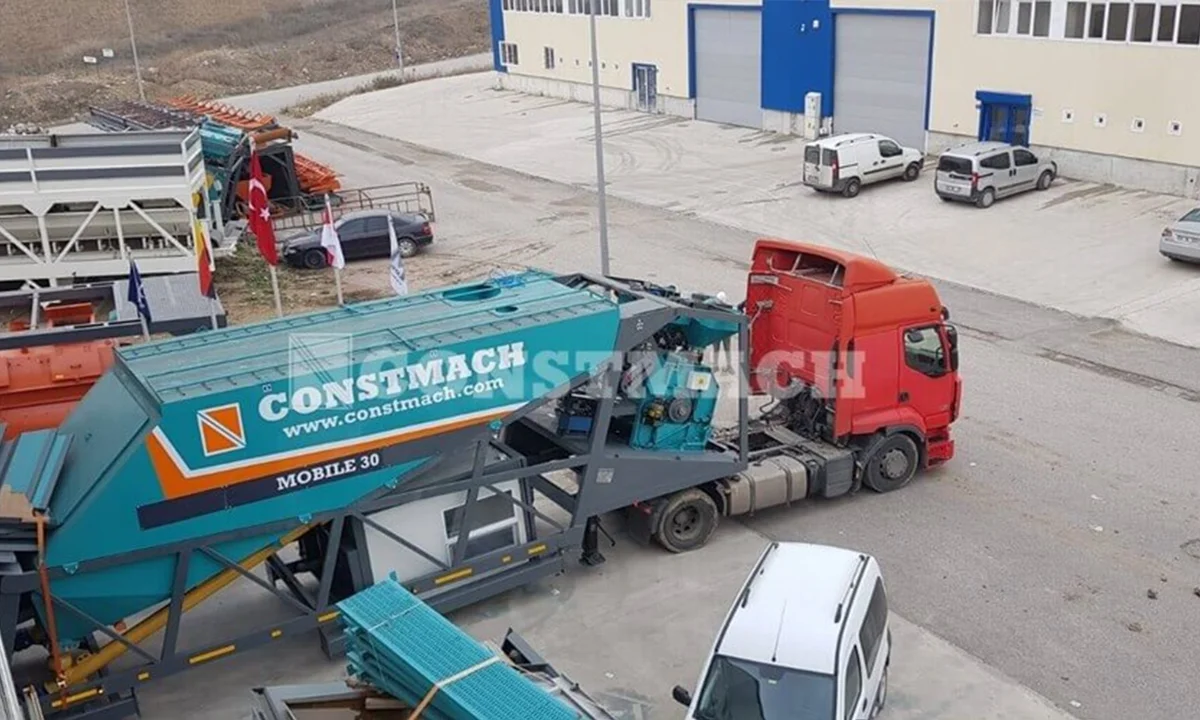 Constmach Mobile 30 Mobile Concrete Plant Shipped to Serbia