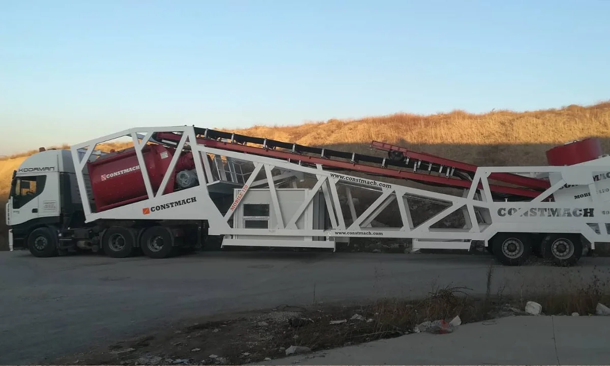 Constmach Mobile 120 Mobile Concrete Plant Shipped to USA