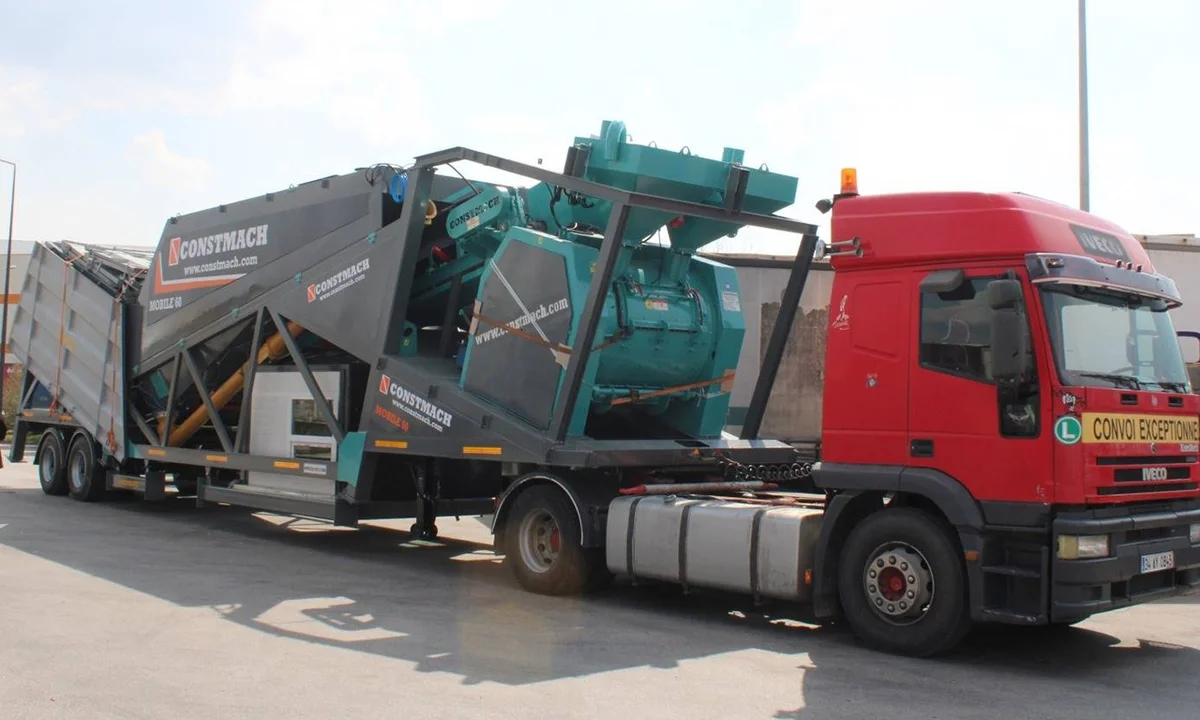 Constmach Mobile 60 Mobile Concrete Plant Shipped to Serbia