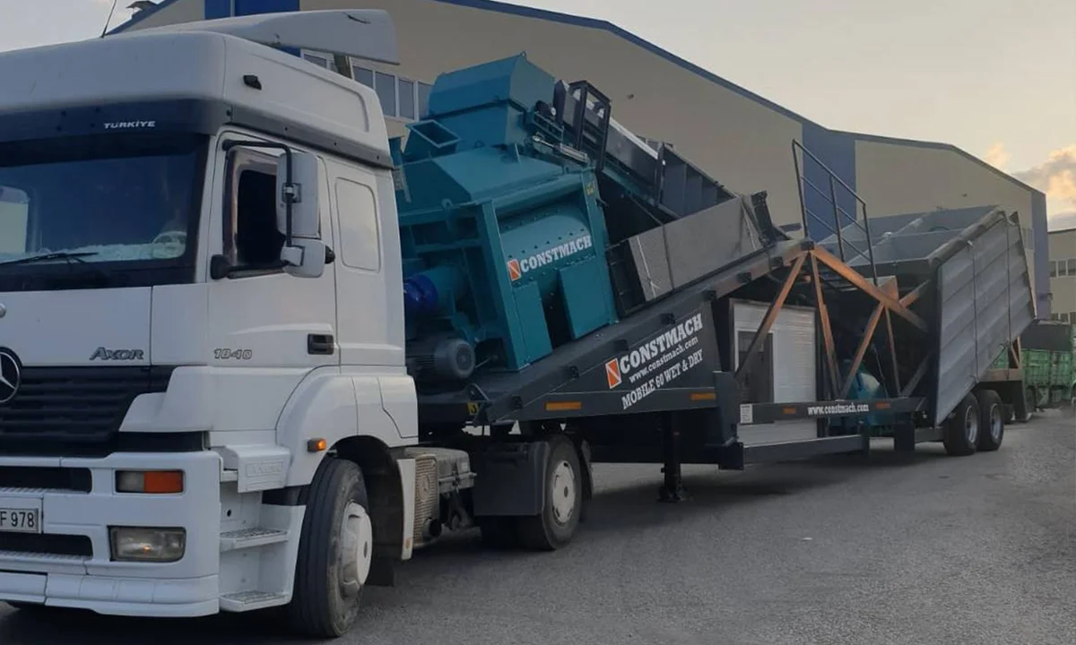 Constmach Mobile 60 Wet & Dry Concrete Plant Shipped to Conakry, Guinea