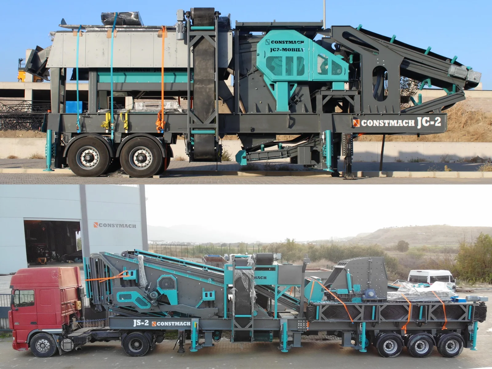 JS-1 Mobile Jaw and Secondary Impact Crusher Plant transport
