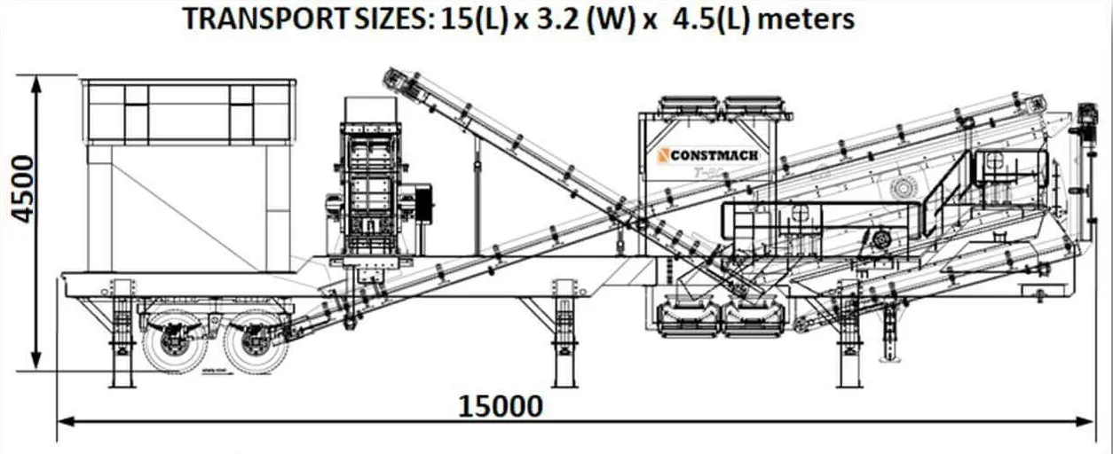 T-120 Mobile Tertiary Impact Crushing Plant transport
